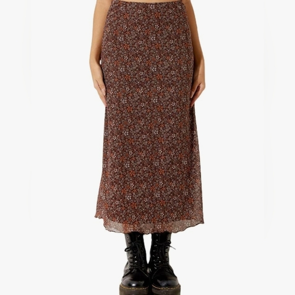 Avanova Women Ditsy Floral Bohemian Mesh Midi Skirt #729 - Picture 9 of 9